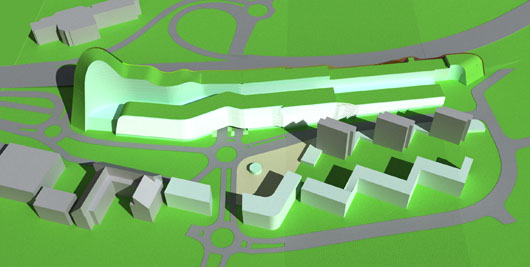 m&ouml;rby centrum. flygbild